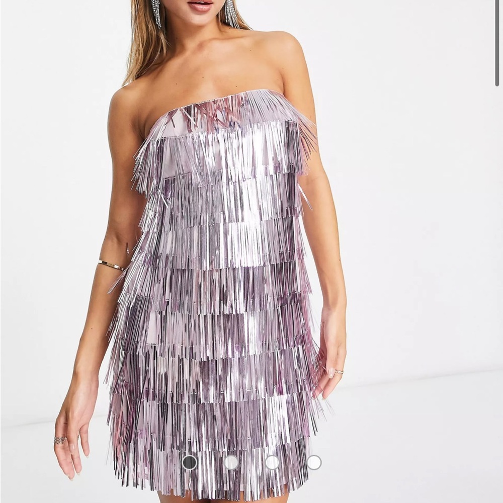 River Island Purple sequin mini dress